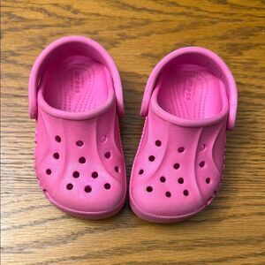 CROCS Pink Water Shoes with Ventilation and Heel Strap
